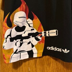 adidas ✨Star Wars ✨ Stormtrooper Tee with Orange Flame